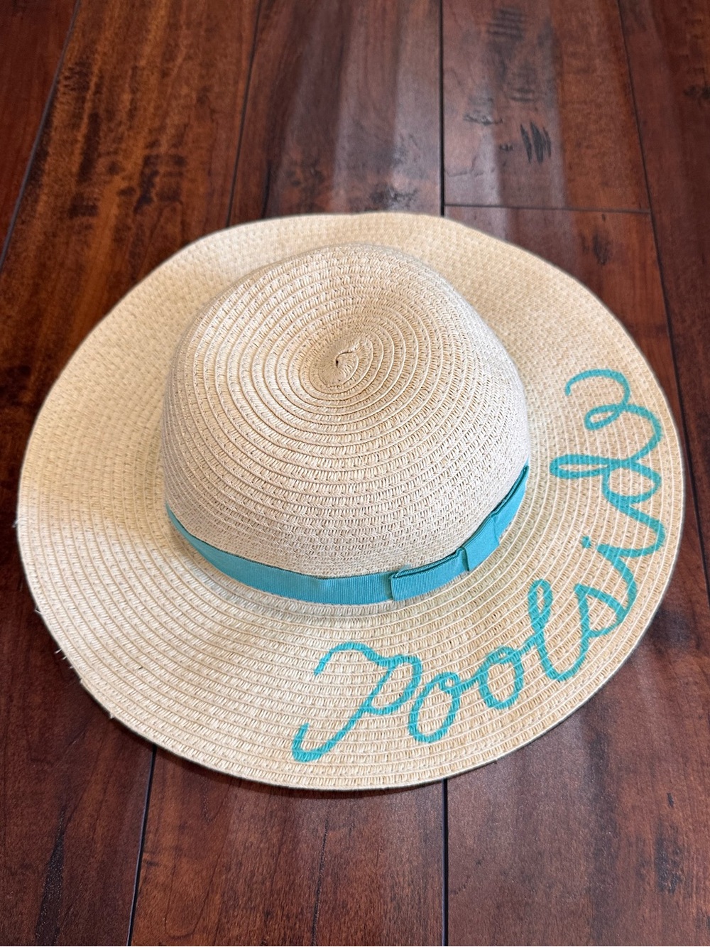 Girls Poolside Floppy Straw Hat